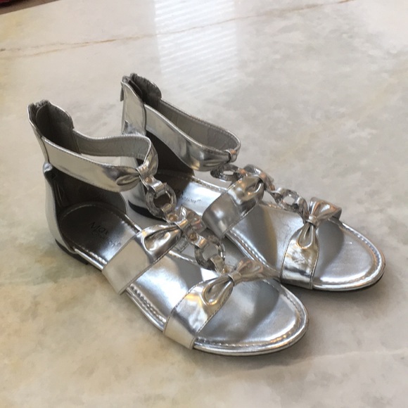 silver sandals size 12